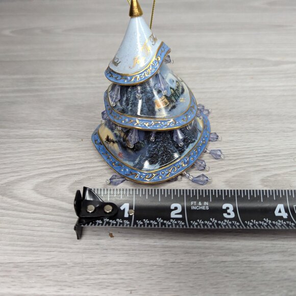 Thomas Kincade Jeweled Tree Ornament Bone China Bradford Exchange 5" - Picture 11 of 11